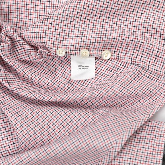 Alex Mill Shirt Men's Large Blue Red Micro Plaid 100% Cotton Button Down - Picture 8 of 10